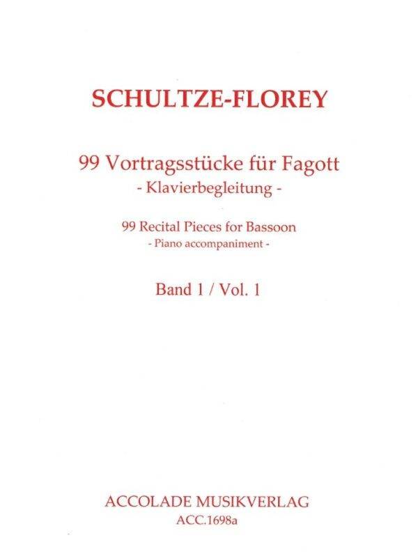 99 Vortragsstucke. Klavierbegleitung Zu Band 1 