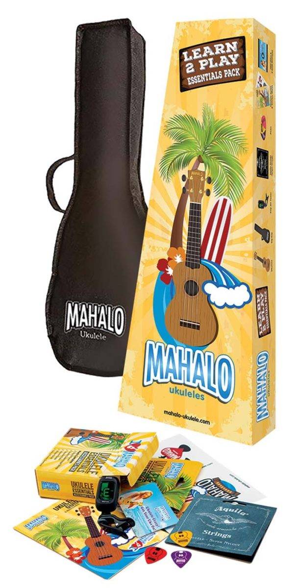 Learn 2 Play Pack: Ukulele Soprano (Kahiko) - Castanho - inclui afinador, palhetas, cordas, mala, guia, autocolantes e download (AKTMMZK1)