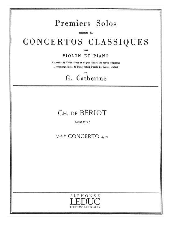 Premier Solo Extrait du 7me Concerto pour Violon Beriots Concert No. 9