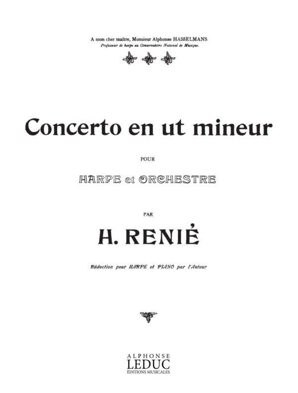 Concerto en ut mineur  pour harpe et orchestre