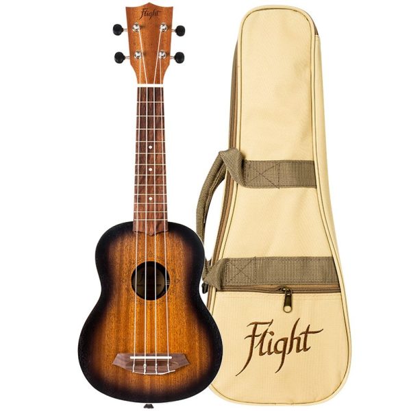 Ukulele Soprano - Flight Gemstone (NUS380) Amber - Inclui mala de concerto