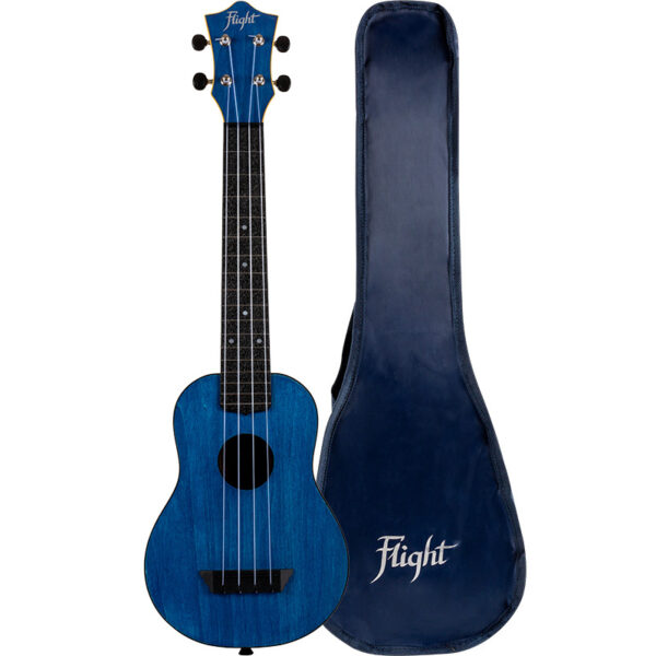 Ukulele de viagem - Flight: TUSL35 Long Neck -Azul Escuro