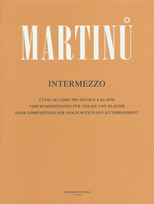 Intermezzo Four compositions for violin and piano