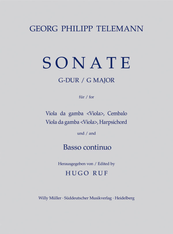 Sonate Gambensonate mit obligatem Cembalo und Basso continuo