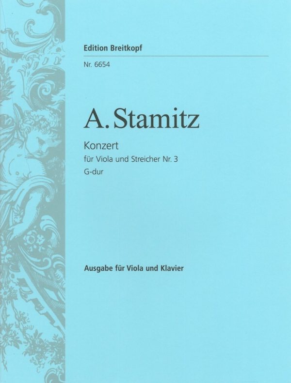 Violakonzert Nr.3 G-dur / Viola Concerto No.3 Ausgabe fur Viola und Klavier / Viola and Piano