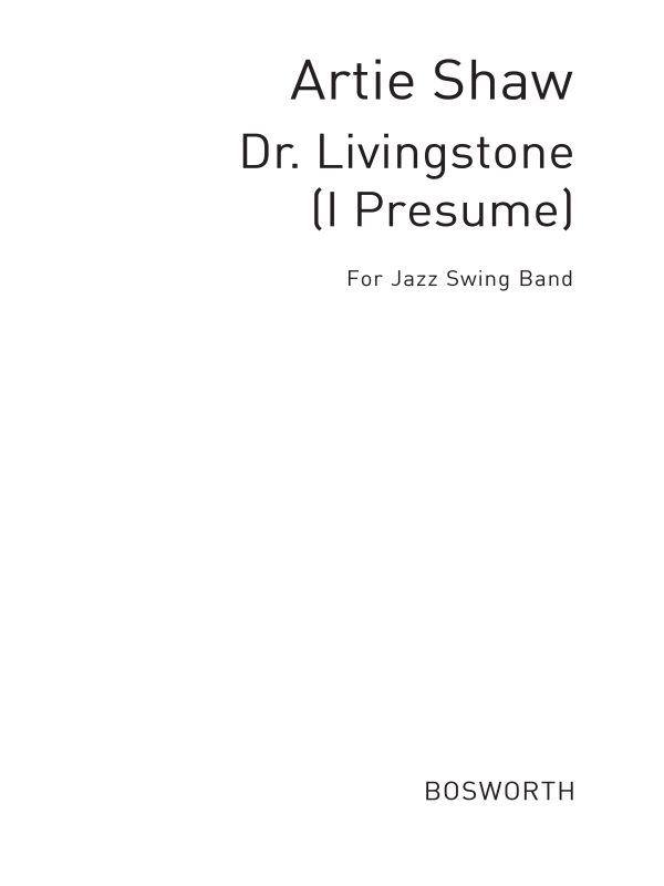 Dr Livingstone (I Presume) New Swing Classics Jzsw