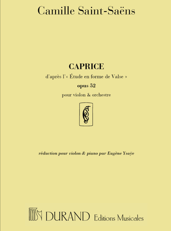 Caprice d'apres l'etude en forme de Valse opus 52 reduction par Eugene Ysaye