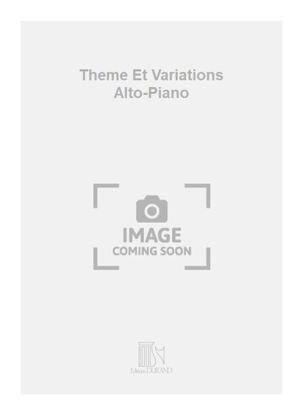 Theme Et Variations Alto-Piano