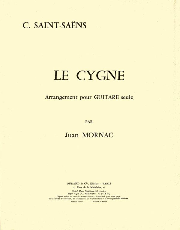 Le Cygne Arrangement par Juan Mornac