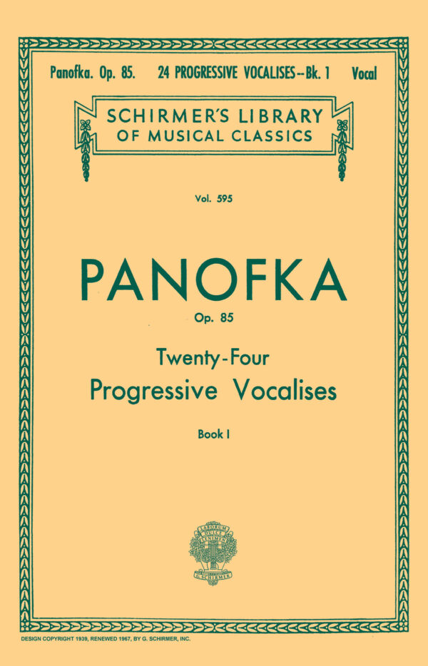 24 Progressive Vocalises, Op. 85 - Book 1 Voice Method