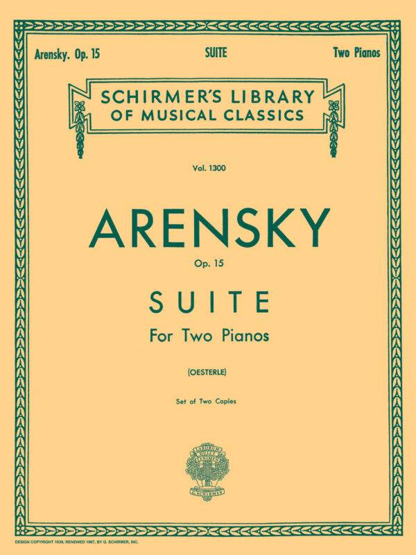 Suite No.1 Op.15 for 2 Piano's (set of 2 copies) Two Pianos, Four Hands. Includes set of parts for each player