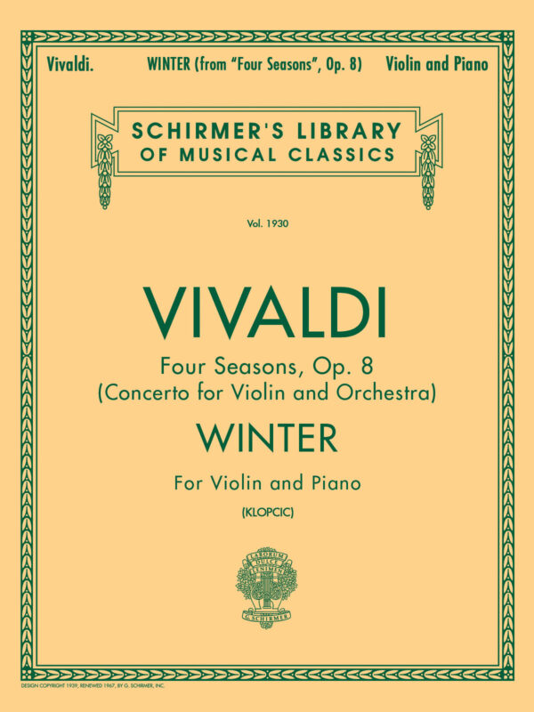 Schirmer Library of Classics Volume 1930