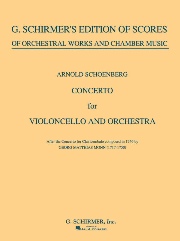 Concerto for Cello & Orchestra Score