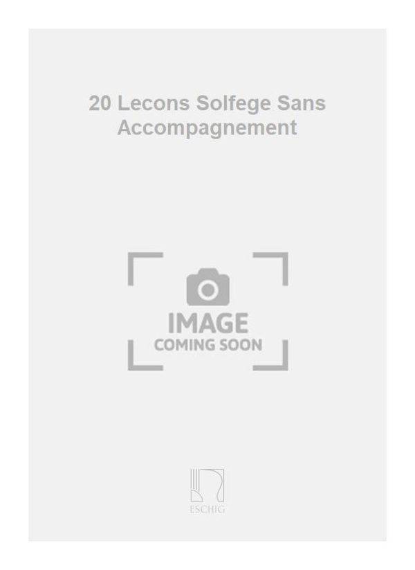 20 Lecons Solfege Sans Accompagnement