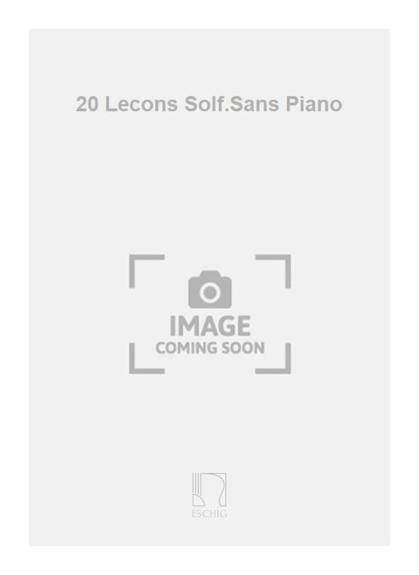 20 Lecons Solf.Sans Piano