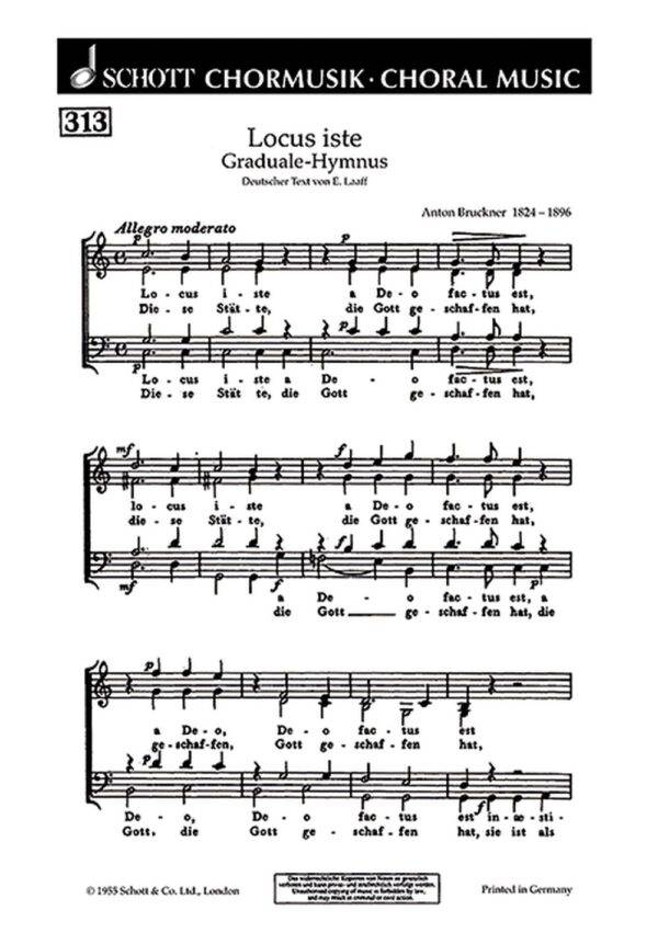 Graduale-Hymnus Locus iste / Diese Stadte