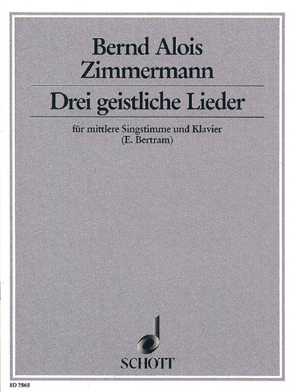 Drei geistliche Lieder Texte von Ernst Bertram