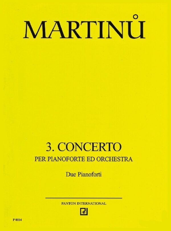 Concerto for Piano and Orchestra No. 3 H 316