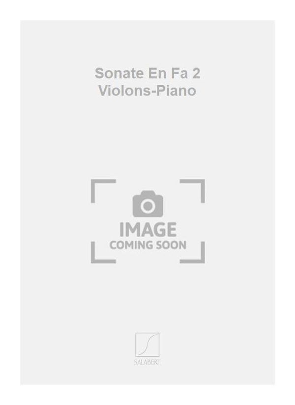 Sonate En Fa 2 Violons-Piano