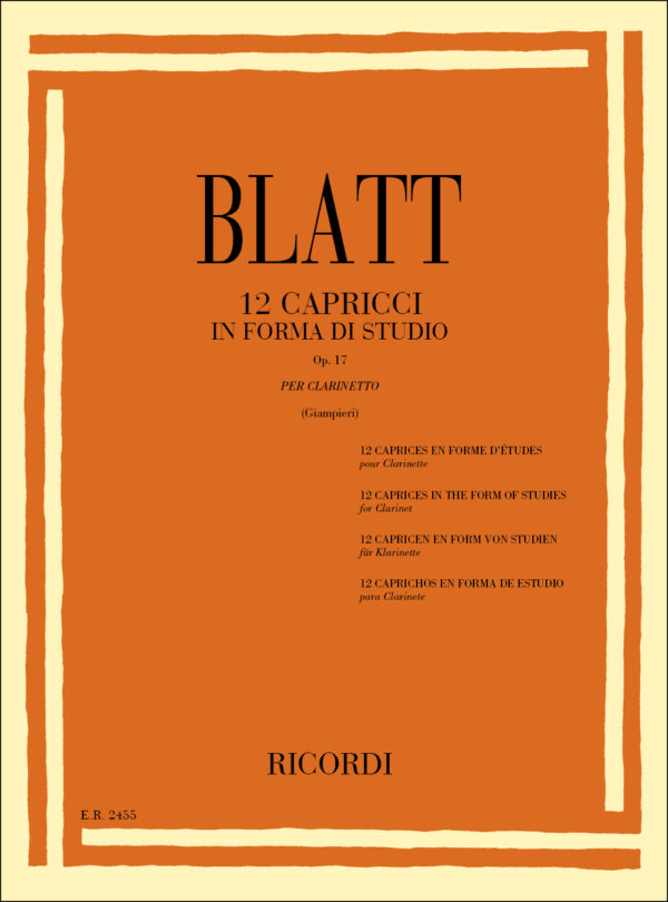 12 Capricci In Forma Di Studio Op. 17