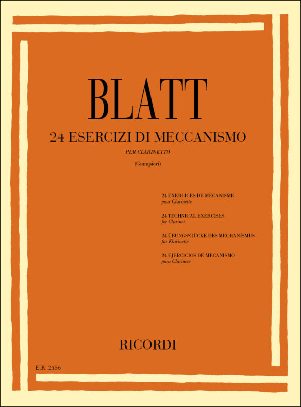 24 Esercizi di meccanismo Per Clarinetto