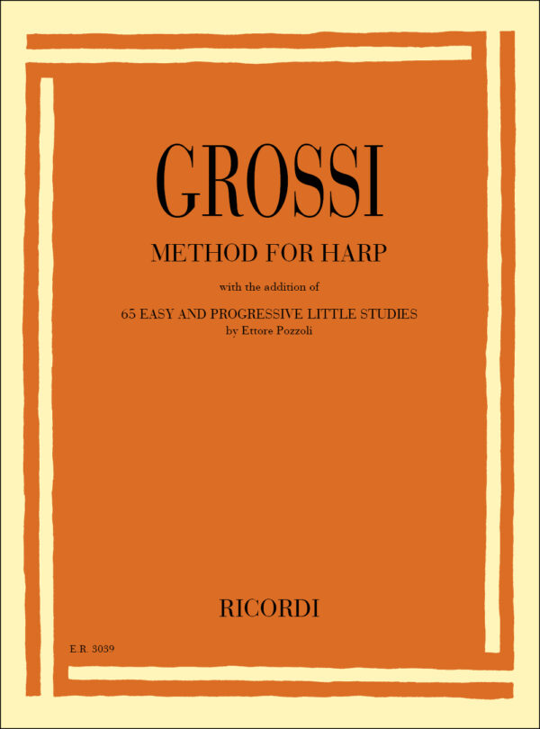 Method for Harp with the addition of 65 easy and progressive little studies by Ettore Pozzoli