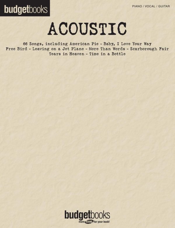 Acoustic Budget Books