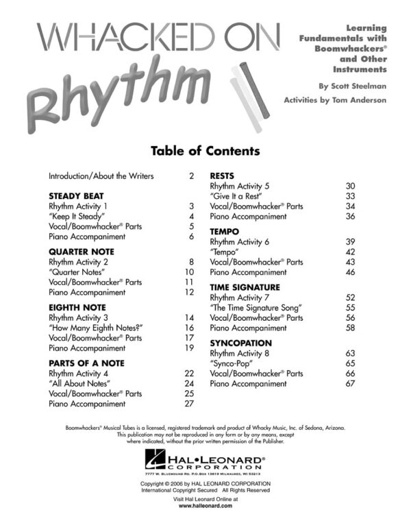 Whacked on Rhythm Learning Fundamentals with Boomwhackers and Other Instruments