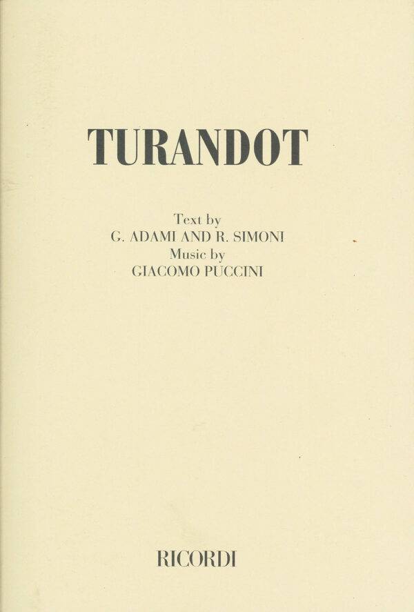 Turandot Libretto - Testo Inglese