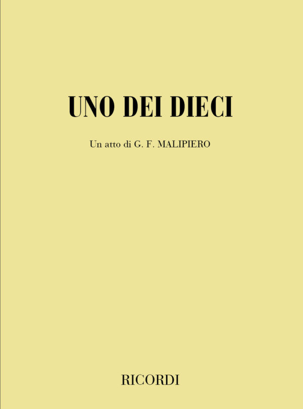 Uno Dei Dieci Libretto