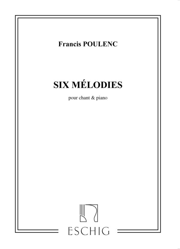 6 Melodies Cht-Piano