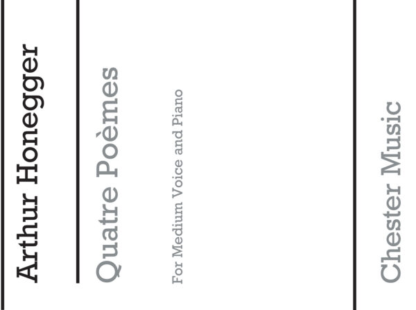 Quatre Poemes for Medium Voice and Piano