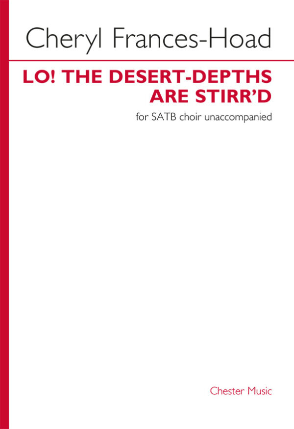 Lo! The Desert-Depths Are Stirr'd