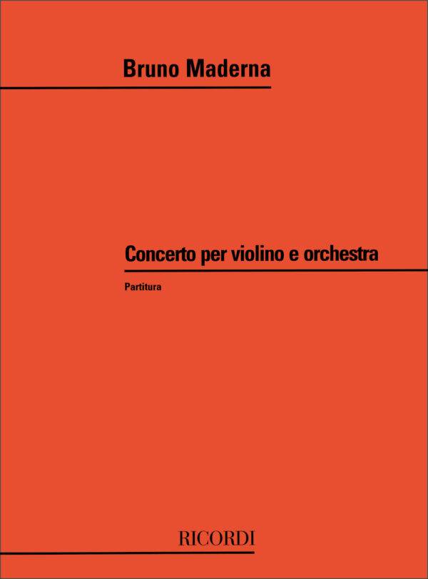 Concerto Per Violino E Orchestra - Partitura