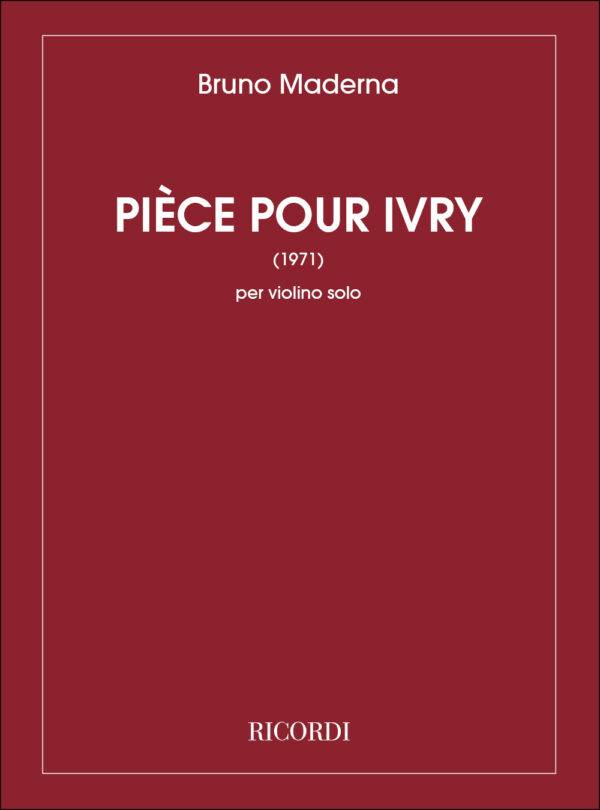 Piece Pour Ivry (1971) per violino solo