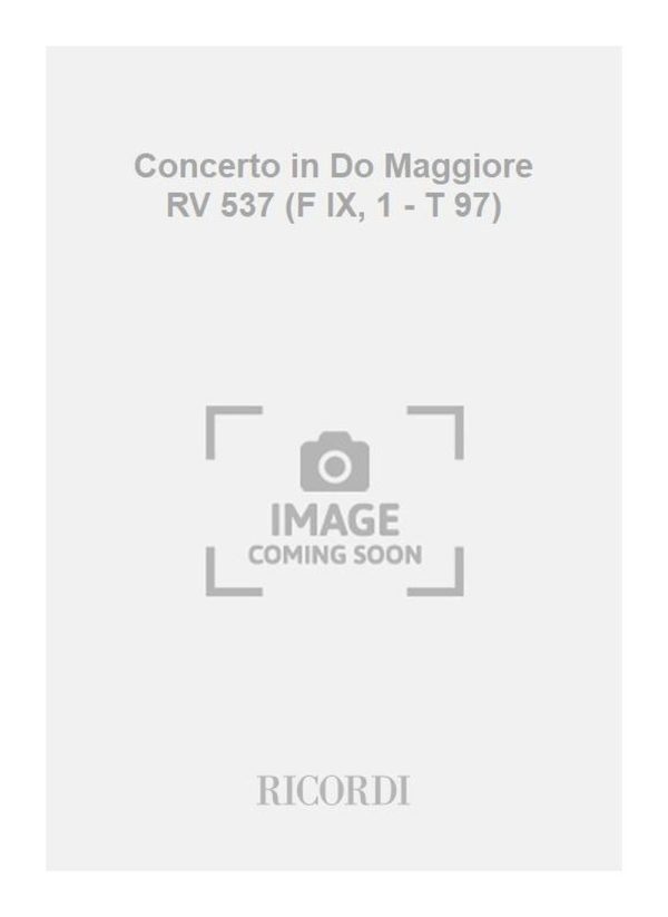 Concerto in Do Maggiore RV 537 (F IX, 1 - T 97) Ed. G.F. Malipiero - 3 Vl 1, 3 Vl 2, 2 Vla, 2 Vc,CB, Trp1, Trp2, Harpsichord