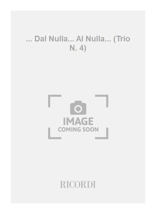 ... Dal Nulla... Al Nulla... (Trio N. 4) Per Clarinetto Basso, 2 Percussionisti (1988)