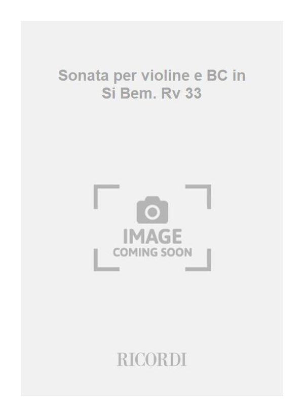 Sonata per violine e BC in Si Bem. Rv 33 Op. 5 N. 15 - F.Xiii-43 - Tomo 432