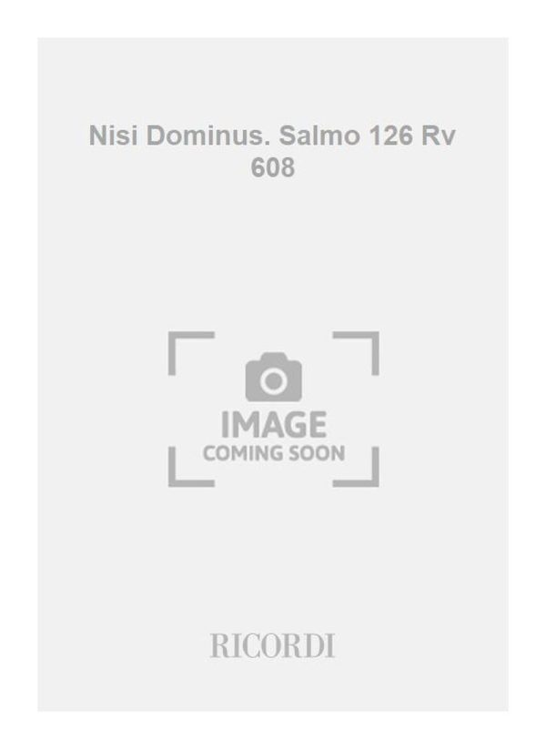 Nisi Dominus. Salmo 126 Rv 608 Softcover