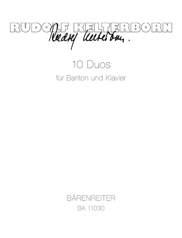 10 Duos for Baritone and Piano (2012) 10 Duos