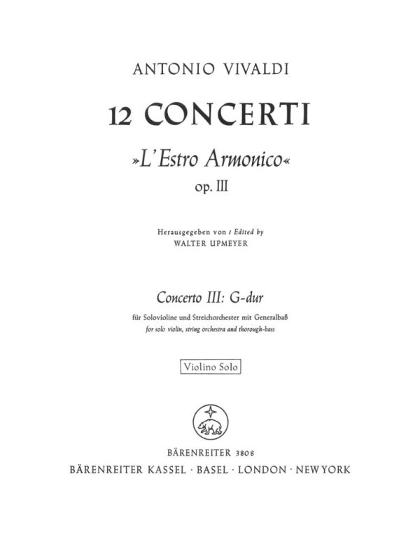 Concerto III aus 'LEstro armonico' op. 3