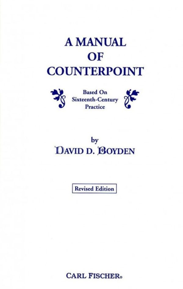 A Manual Of Counterpoint