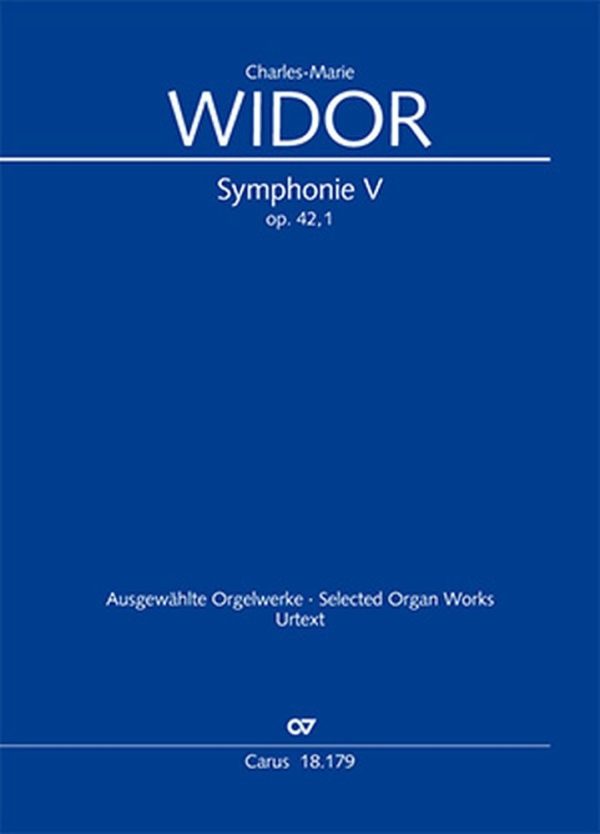 Symphonie No. V Pour Organ Op. 42 No. 1