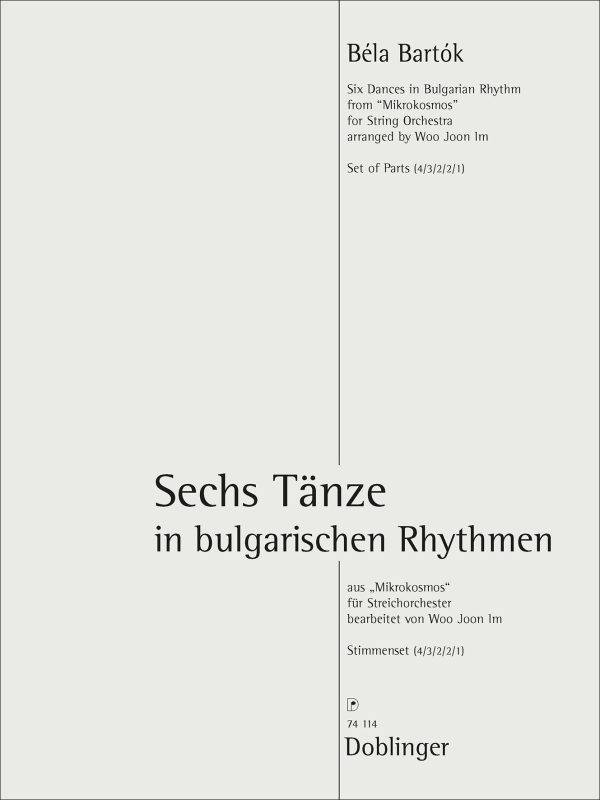 Sechs Tanze In Bulgarischen Rhythmen