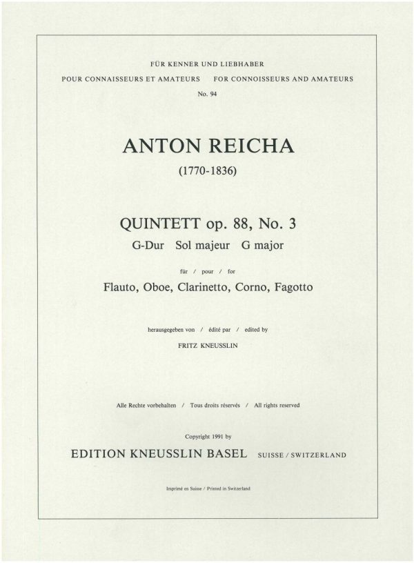 Quintett Op. 88-3