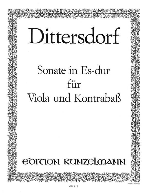 Sonate Fur Viola und Kontrabass