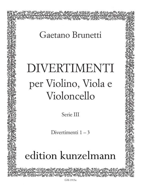 6 Divertimenti Fur Violine, Viola und Violoncello Divertimenti 1 Bis 3