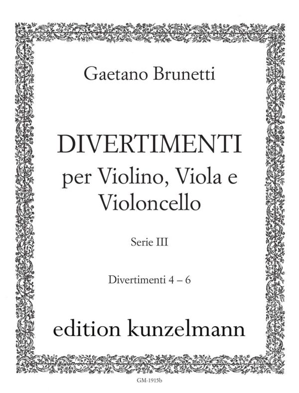 6 Divertimenti Fur Violine, Viola und Violoncello Divertimenti 4 Bis 6