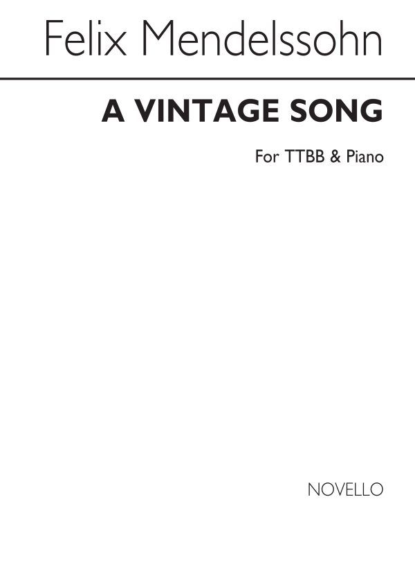 A Vintage Song Ttbb/Piano