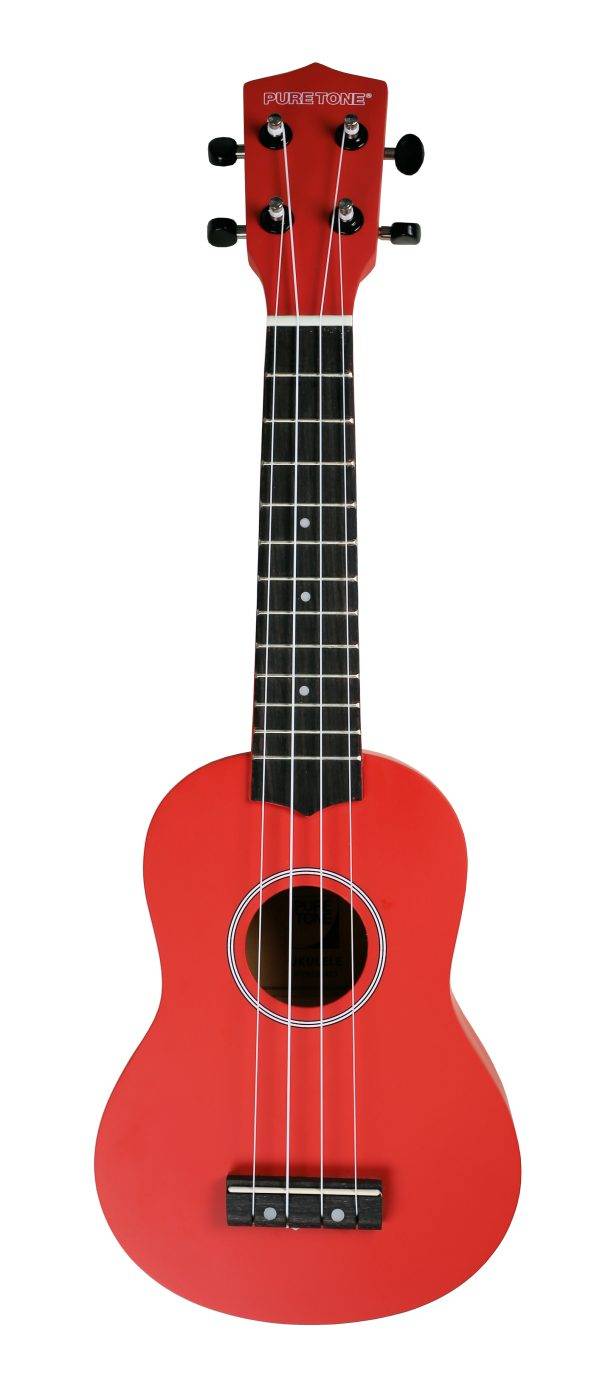 Ukulele Soprano Pure Tone (Vermelho) - Pack KUS15 - inclui instrumento, mala e livro